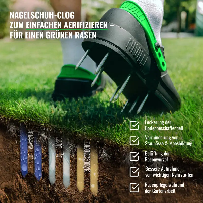 Rasenlüfter Schuhe Mit Stacheln - Belüftungsschuhe Für Gesunden Rasen