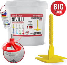 Load image into Gallery viewer, NIVILLI SPINNY - Spin Tabs - Laschen - 1mm (3-15mm) – BIG Pack 700 Stk. - 1.00mm - Nivellier-Zubehör