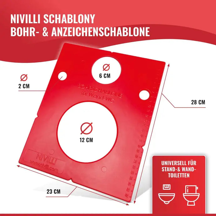 Präzise WC-Montage leicht gemacht: NIVILLI Schablony