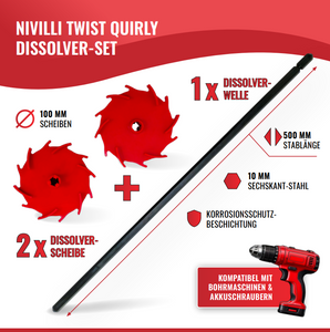 NIVILLI TWIST-QUIRLY - Dissolver-Set, Rührwerk/Rührstab