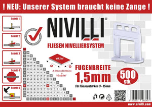 NIVILLI KEILY - 500x Laschen - Nivellier-Zubehör