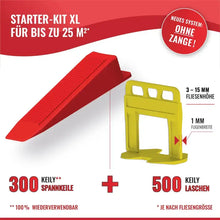 Load image into Gallery viewer, NIVILLI KEILY - Starter-Set XL 1mm - 500x Laschen + 300x Keile / Fliesen Nivelliersystem - Nivellier-Zubehör
