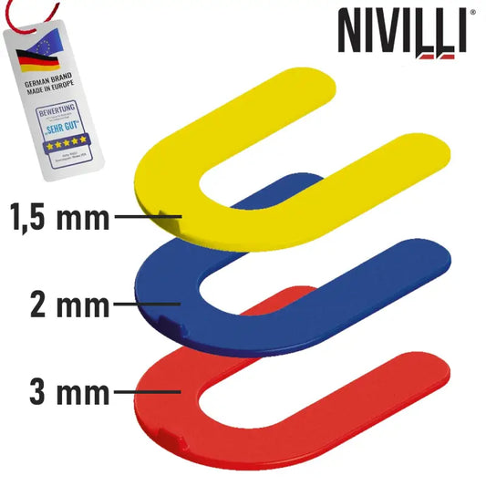 Nivilli SPACER Fugenabstandshalter U-Form 100 Stk. für Wand- & Bodenplatten / Fliesen-Abstandshalter. - Zubehör