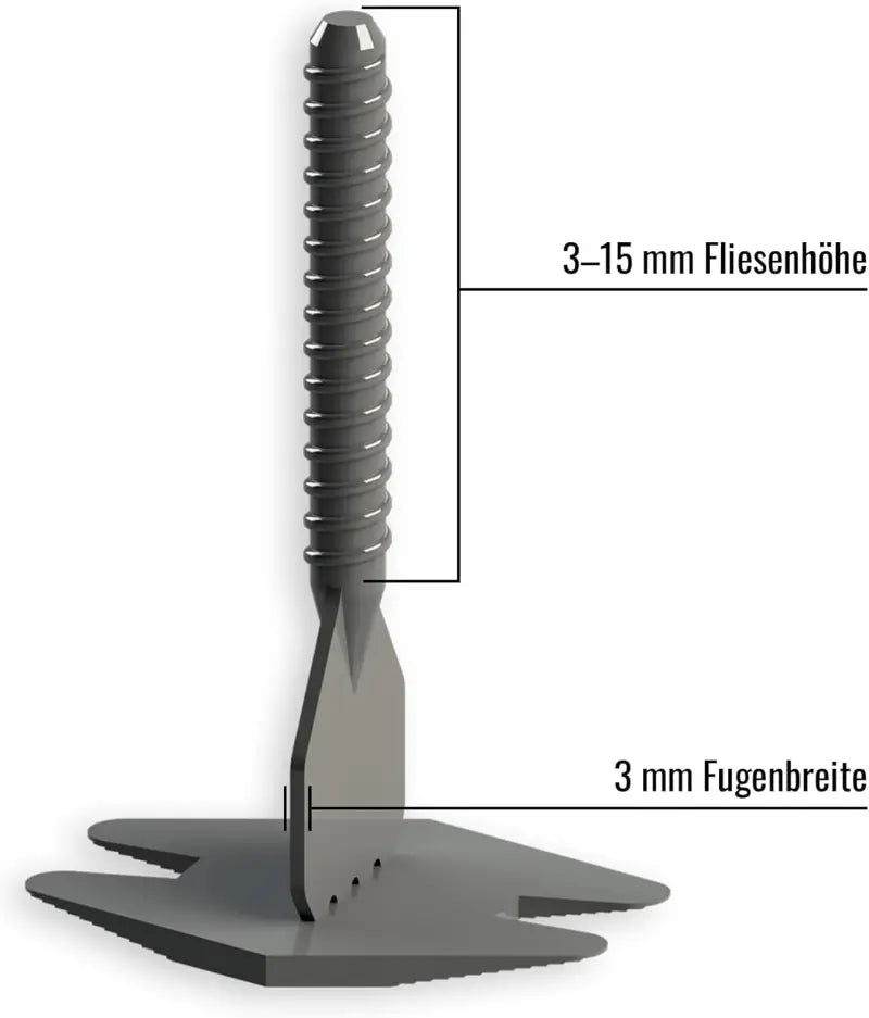 NIVILLI SPINNY - 700 Stk. Spin Tabs - Laschen - 3mm (3-15mm) – BIG Pack - 3mm - Nivellier-Zubehör