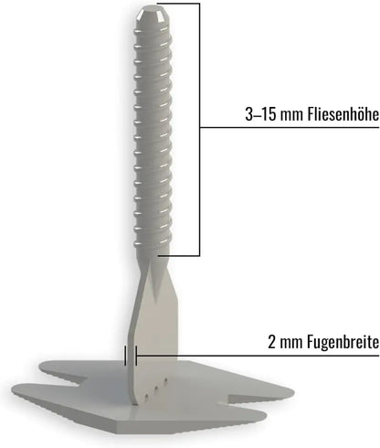 NIVILLI SPINNY PRO - Starter-Set 2mm (3-15mm) - 150 Spin-Tabs + 75 Spin-Caps - Nivellier-Zubehör