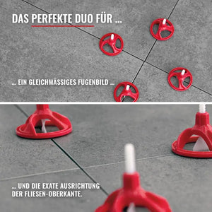 NIVILLI SPINNY PRO - Starter-Set 3mm (3-15mm) - 150 Spin-Tabs + 75 Spin-Caps - Nivellier-Zubehör