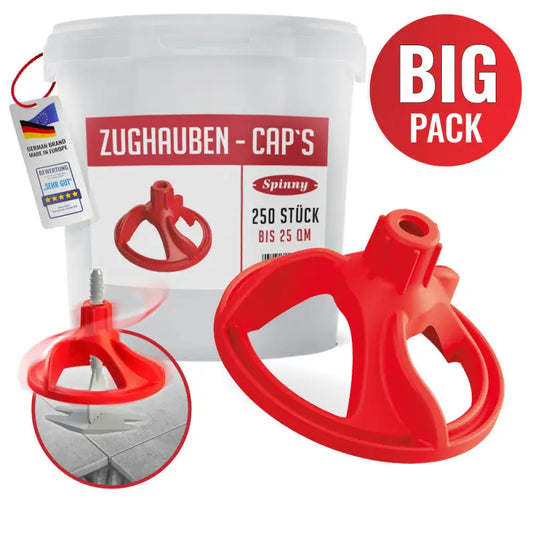 NIVILLI SPINNY - Spin Caps - Zughauben BIG Pack 250 Stk. - passend zu allen Spin-Tabs / Fliesen Nivelliersystem