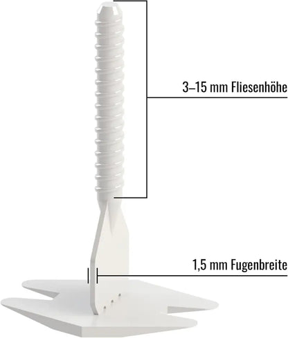 NIVILLI SPINNY - Spin Tabs - Laschen - 1,5mm (3-15mm) – BIG Pack 700 Stk. - 1.5mm - Nivellier-Zubehör