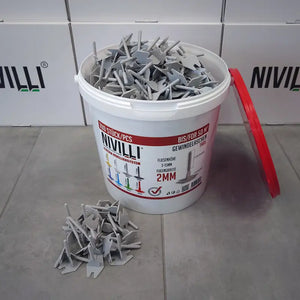 NIVILLI SPINNY - Spin Tabs - Laschen - 2mm (3-15mm) – BIG Pack 700 Stk. - 2.00mm - Nivellier-Zubehör