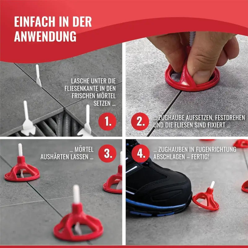 NIVILLI SPINNY - Spin Tabs - Laschen - 2mm (3-15mm) – BIG Pack 700 Stk. / Fliesen Nivelliersystem - 2.00mm