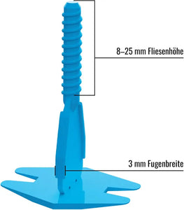 NIVILLI SPINNY - Spin Tabs - Laschen - 3mm (8-25mm) – BIG Pack 700Stk. / Fliesen Nivelliersystem - 3.00mm