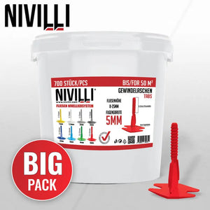 NIVILLI SPINNY - Spin Tabs - Laschen - 5mm (8-25mm) – BIG Pack 700Stk. - 5.00mm - Nivellier-Zubehör