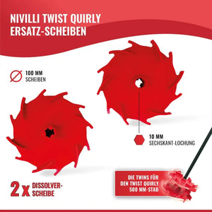 NIVILLI TWIST-QUIRLY - Ersatzscheiben für Dissolver-Set Rührwerk/Rührstab - Zubehör