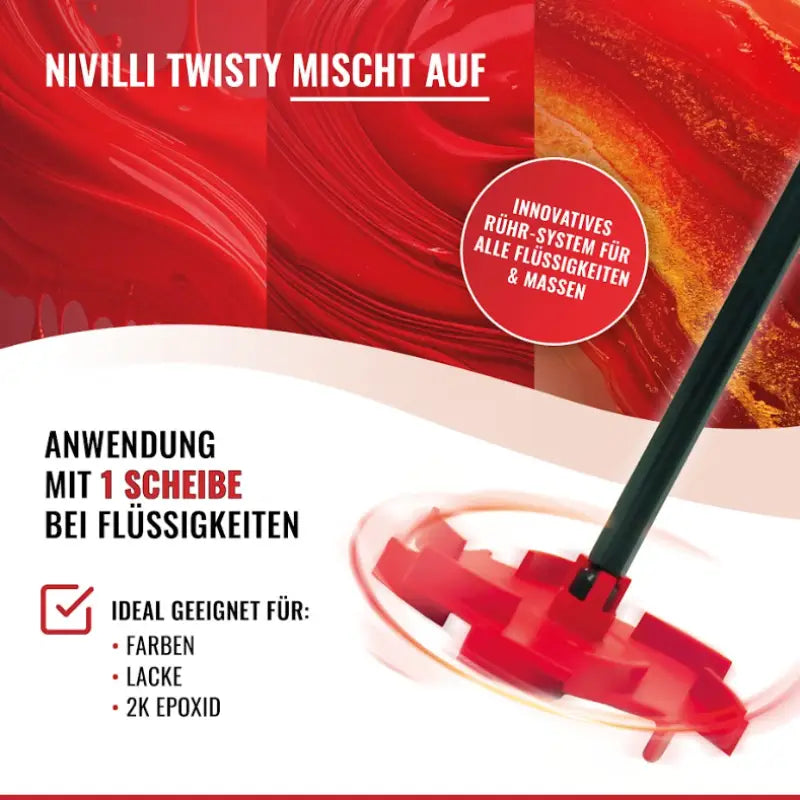 NIVILLI TWISTY - Ersatzscheiben für Dissolver-Set für Farben Lacke Klebstoffe Kunstharz Spachtelmassen Gips Putz.