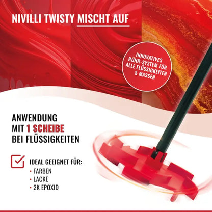 NIVILLI TWISTY - Ersatzscheiben für Dissolver-Set für Farben Lacke Klebstoffe Kunstharz Spachtelmassen Gips Putz.